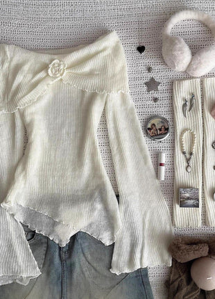 Figure-flattering Slimming 3D Floral Womens Blouse T-shirt Top