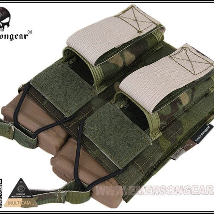 EMERSON 5.56 & Pistol Double Open Top Magazine Pouch Multicam Tropic