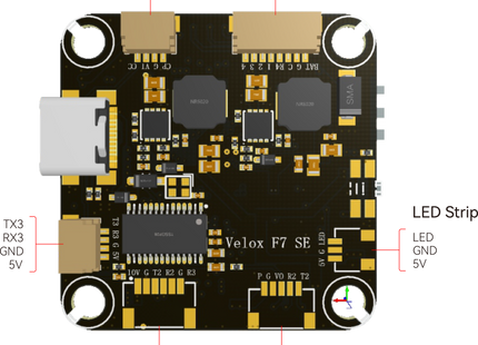 T-Motor Velox F7 SE+V70A SE 8S Flight Stack