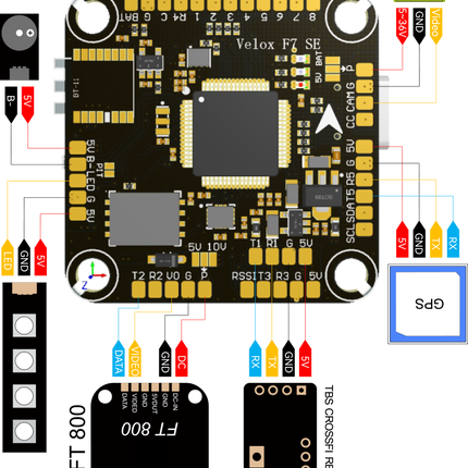 T-Motor Velox F7 SE+V70A SE 8S Flight Stack