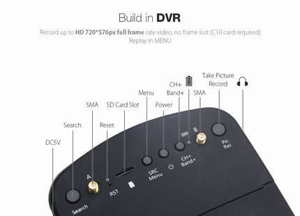 EV800D FPV True Diversity FPV Goggles w/ DVR