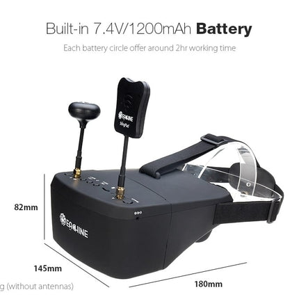 EV800D FPV True Diversity FPV Goggles w/ DVR