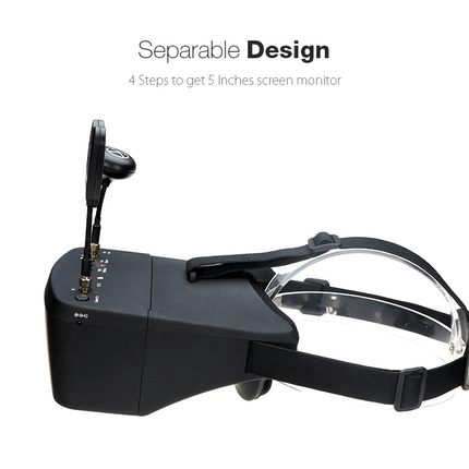 EV800D FPV True Diversity FPV Goggles w/ DVR