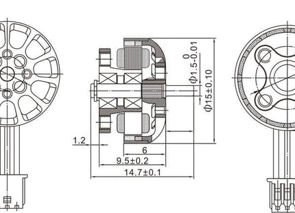 HappyModel EX1202.5 Brushless Motor for Crux3 / Crux3 NLR (6400kV / 11500kV)