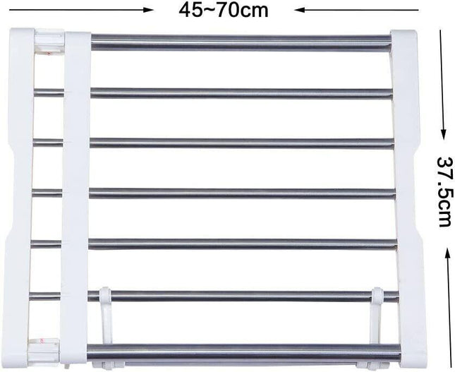 Extendable Closet Shelf Rod, 45-70cm, Clothes Hanger Organizer Metal