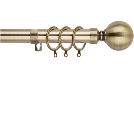 Extendable Curtain Pole Metal 25/28mm 50-95 Inch Antique Brass Set WL.Rocaille