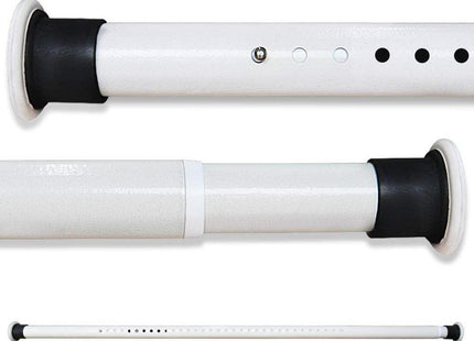 Shower Curtain Rod Extendable No Drill Telescopic Carbon Steel 70-110cm White