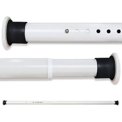 Shower Curtain Rod Extendable No Drill Telescopic Carbon Steel 70-110cm White