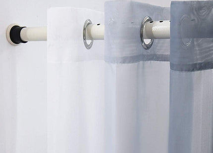 Shower Curtain Rod Extendable No Drill Telescopic Carbon Steel 70-110cm White