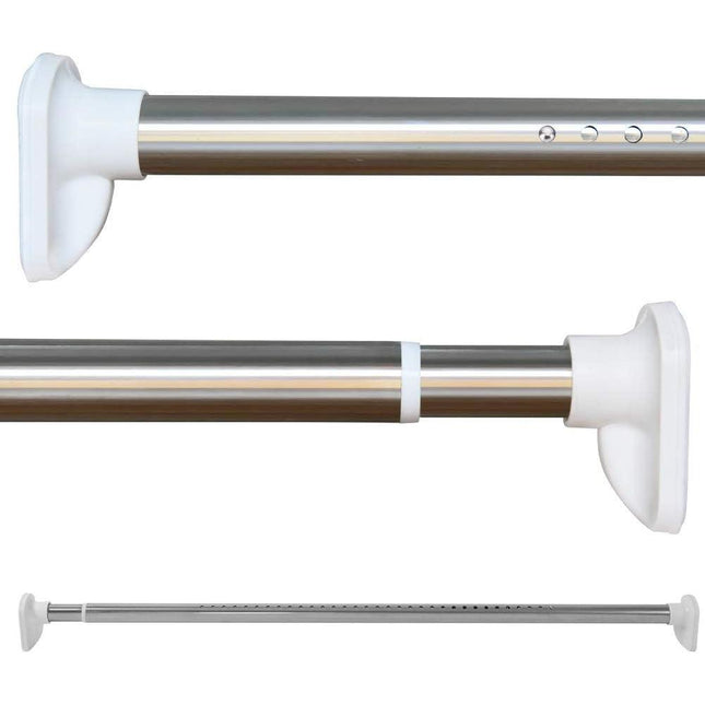Shower Curtain Rod Extendable Telescopic No Drill Stainless Steel 310-360cm