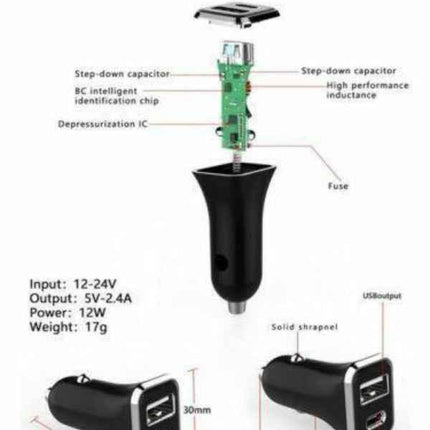 Core Essentials Universal 3.1A Car Charger Dual USB-C PD and USB-A New & Boxed