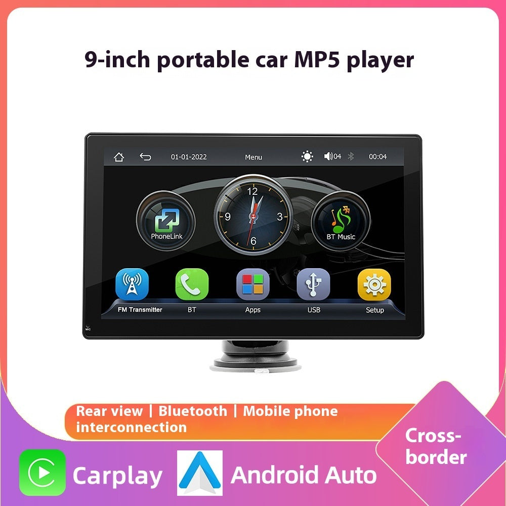 Cross-border 9-inch Portable Carplay Central Control Large Screen Vehicle Navigation WiFi Internet Access Car Bluetooth Radio