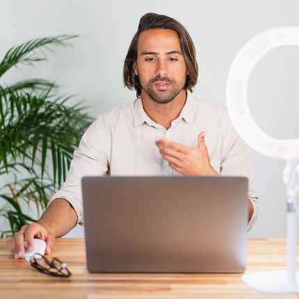 Kodak 10" Desk LED Ring Light for Selfies, Videos & Online Conferencing