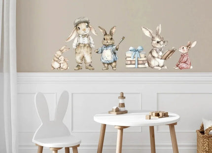 Live Vida Rabbit Wall Sticker Set - Blue