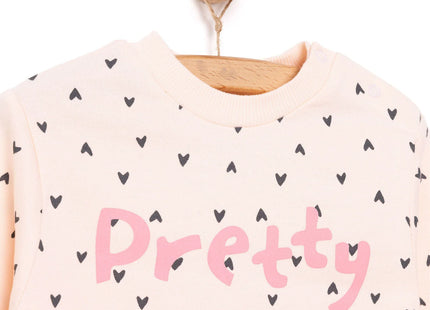 HelloBaby "Pretty" Slogan Brushed Loopback Baby Sweatshirt (6 Months to 5 Years)