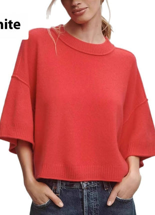 Hot Girl Style Solid Color Short T-shirt