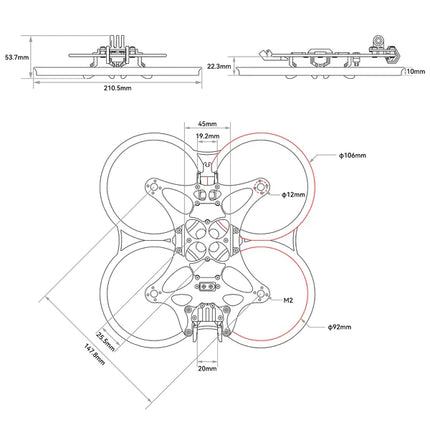 BetaFPV Pavo35 Brushless Whoop Frame