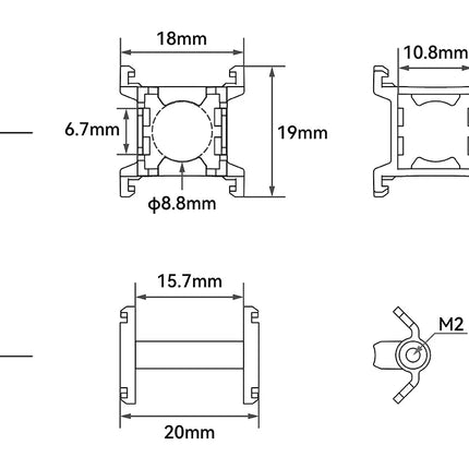 BetaFPV Shock-absorbing Camera Mount for O4 Air Unit