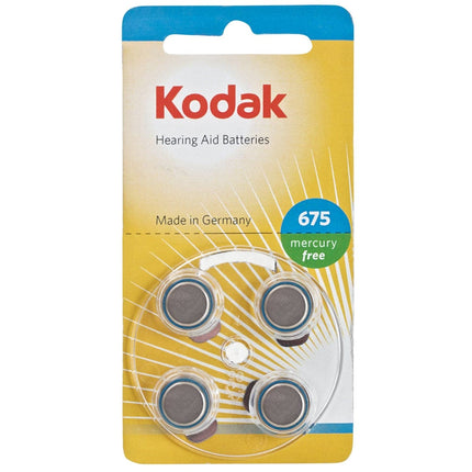 Kodak Hearing Aid Batteries Size P375 Blue - 4 Pack