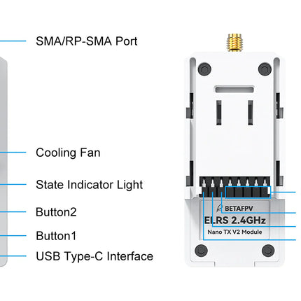 BetaFPV ELRS Nano TX V2 Module