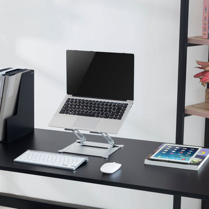 ProperAV Aluminium Construction Fully Adjustable Laptop or Tablet Stand - Silver