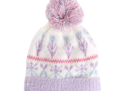 Fonem Fleece-Lined Patterned Knitted Baby Beanie (One Size)
