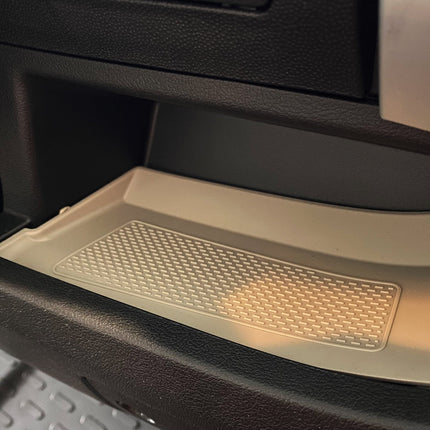 For Fiat Ducato RAM ProMaster Lower Dashboard Rubber Mats (Light Grey)