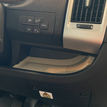 For Fiat Ducato RAM ProMaster Lower Dashboard Rubber Mats (Light Grey)