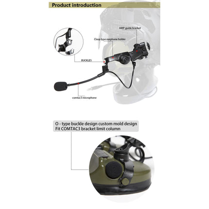FMA Comtac II / III Helmet Arc Rail Headset Adapter