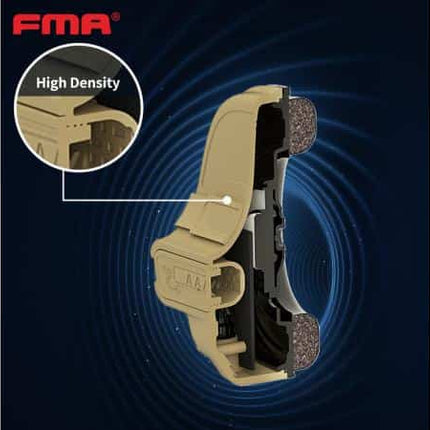 FMA-FCS Falcon Ears Tactical Communication Headset STD (Black / Tan)