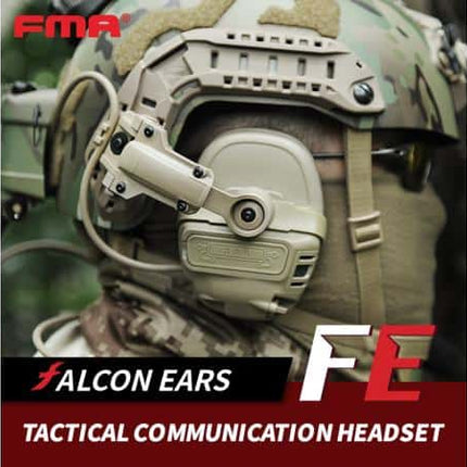 FMA-FCS Falcon Ears Tactical Communication Headset STD (Black / Tan)