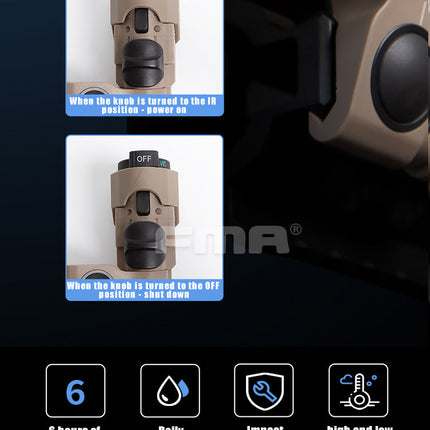 FMA MAWL-C+ Weapon Light (Nylon Version)  Black / Dark Earth