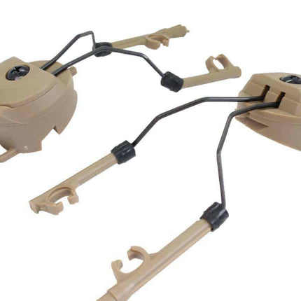 FMA PT Headset and Helmet Rail Adapter Set - Tan