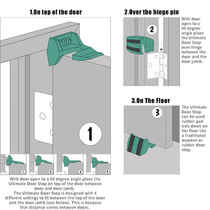 FMA Ultimate 3 Way Door Stop (Black)