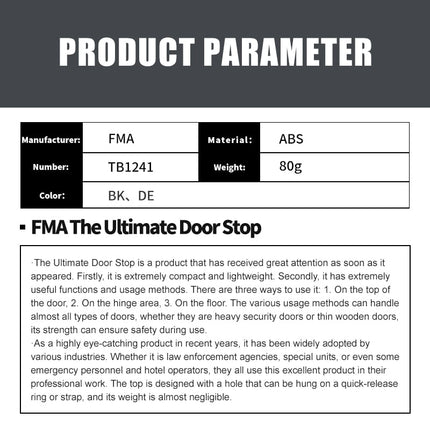 FMA Ultimate 3 Way Door Stop (Black)