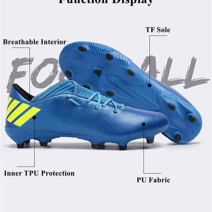 Football Boots Men Kids Adults TF/FG Ultralight Playing Field Train Soccer Shoes Low cut Cleats