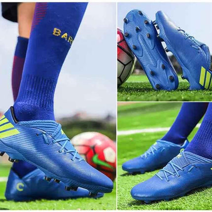 Football Boots Men Kids Adults TF/FG Ultralight Playing Field Train Soccer Shoes Low cut Cleats
