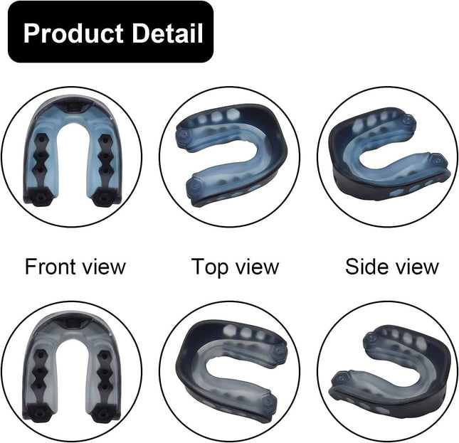 Football Mouth Guard Adult Youth Sports Mouthguard with Strap 4 Pack Multisport