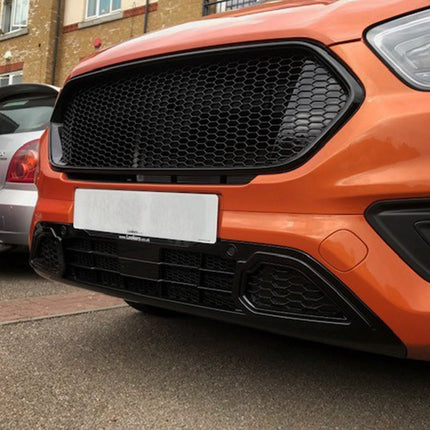 For  Ford Transit Custom Gloss Black Honeycomb Grille Set - Pre-Painted and Ready to Fit