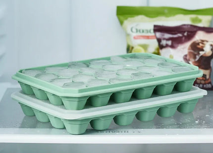 Silicone Ice Cube Trays 2 Pack Stackable Easy-Release BPA Free Cocktail Freezer