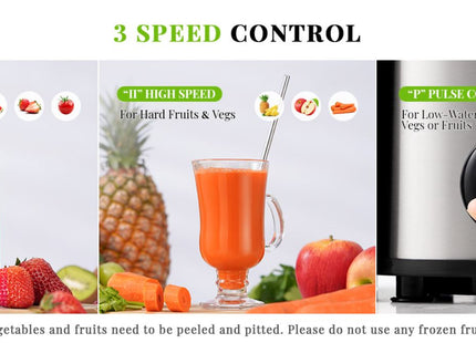 Juicer Machine 800W 3 Speed Control Stainless Steel Extractor SHARDOR