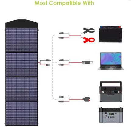 Portable Solar Panel 200W Foldable Waterproof High Efficiency 18V ALLPOWERS