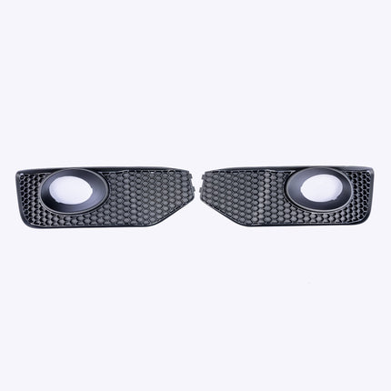 For VW T5.1 Transporter Honeycomb Sportline Front Spoiler Foglight Trims (Gloss Black)