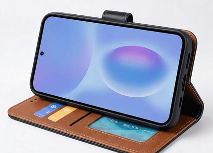 Google Pixel 7 Book Flip Case Leather Wallet with Magnetic Closure