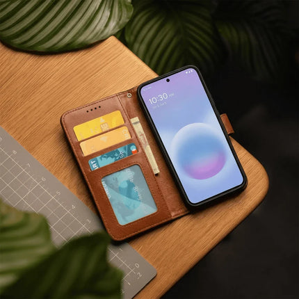 Google Pixel 7a Book Flip Case Leather Wallet