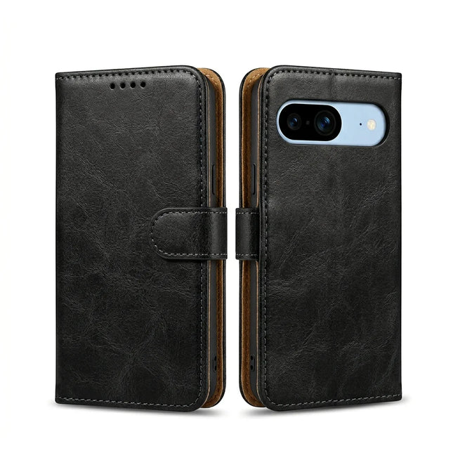 Google Pixel 7 Book Flip Case Leather Wallet with Magnetic Closure