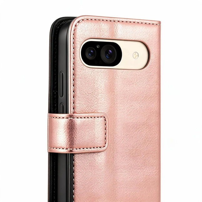 Google Pixel 9a Book Flip Case Leather Wallet