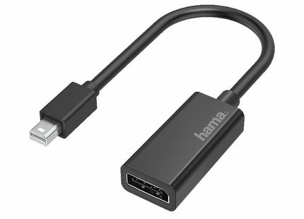 Hama Mini DisplayPort to DisplayPort Adapter, 4K 60Hz UHD (Mini DP Plug - DP Socket)
