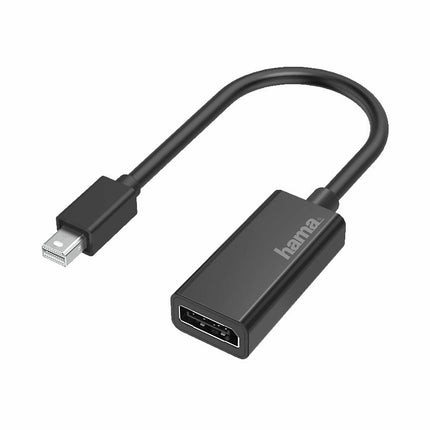 Hama Mini DisplayPort to DisplayPort Adapter, 4K 60Hz UHD (Mini DP Plug - DP Socket)