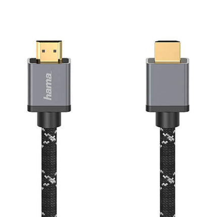 Hama Aluminium 8K Ultra-HD HDMI Cable, Fibre Braided, 3m